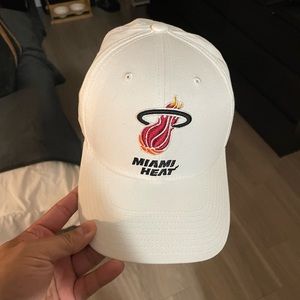 White Miami Heat Dad Hat
